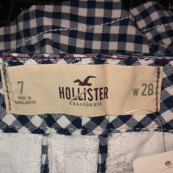 Hollister Blue/White Shorts 7/28 - Picture 6 of 7